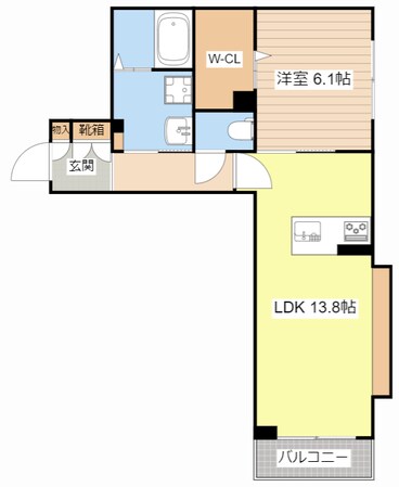 エアフォルク河原の物件間取画像